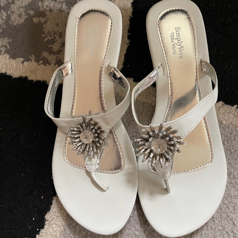 Vera Wang White Sandals